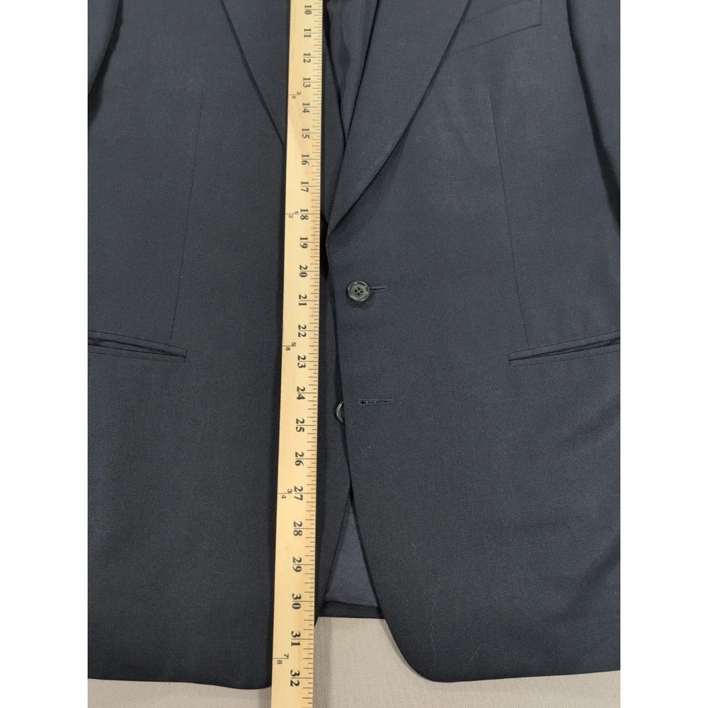 Canali Milano Blazer Mens 40R Charcoal Black Wool Sport Coat Italy Bloomingdales